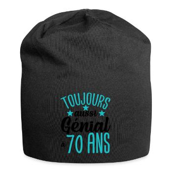 Je n'ai pas 70 ans cadeau humour anniversaire - Bonnet en jersey - noir - Devant