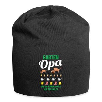 Garten Opa Lustiger Spruch Geschenk Herren - Jersey-Beanie - Schwarz - Vorne