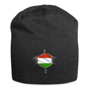 Hongrie drapeau fier Hongrois - Bonnet en jersey - charbon - Devant