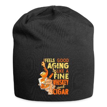 Feels Good Aging Like Fine Whiskey And Cigar - Jersey-Beanie - Schwarz - Vorne