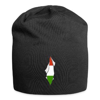 drapeau hongrois fier hongrois patriotique - Bonnet en jersey - noir - Devant