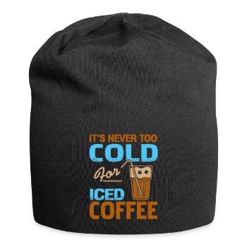 Il ne fait jamais trop froid pour le café glacé Drôle de thé - Bonnet en jersey - noir - Devant