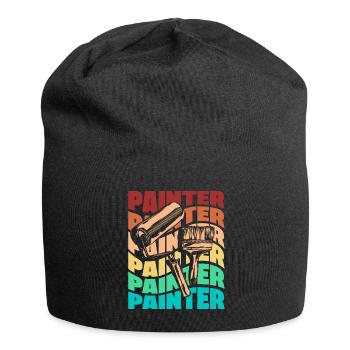 Painter Painting Silhouette - Jersey-Beanie - Schwarz - Vorne