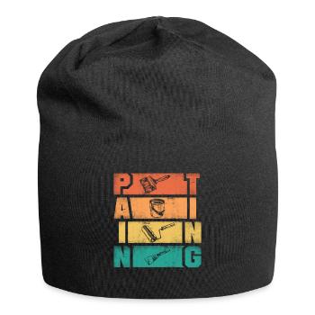 Painter Painting Silhouettes - Jersey-Beanie - Schwarz - Vorne