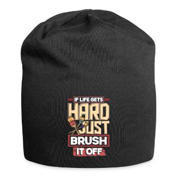 Painter Painting If Life Gets Hard Just Brush It - Jersey Beanie - black - Front