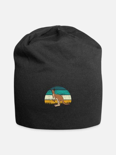 Känguru - Jersey-Beanie - Schwarz