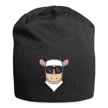 Illustration de moutons - Bonnet en jersey - noir - Devant