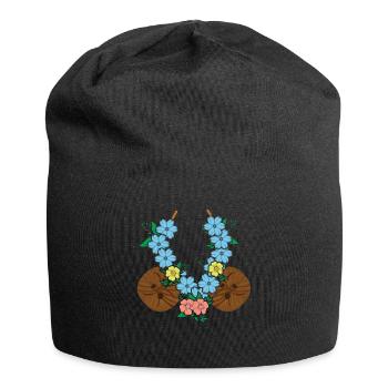 Plage 2022 Tropical Coconut Floral Summer - Bonnet en jersey - noir - Devant