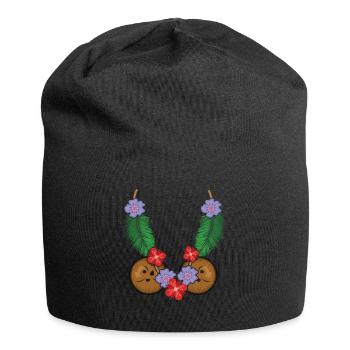 Plage 2022 Fleur de Tropicale Florale Été - Bonnet en jersey - noir - Devant