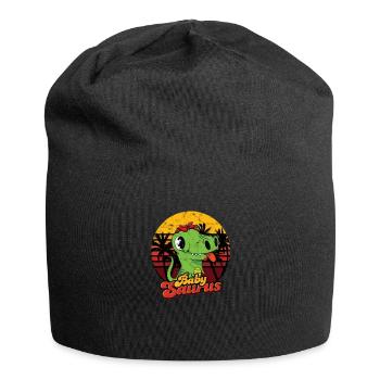 Babysaurus Dinosaur Baby Saurus - creature - Jersey Beanie - black - Front