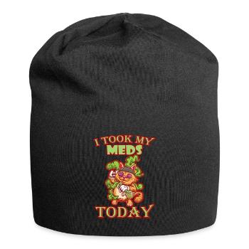 I Took My Meds Today - Jersey Beanie - black - Front