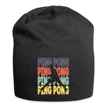 Cool Retro Text Silhouette Ping pong - Jersey-Beanie - Schwarz - Vorne