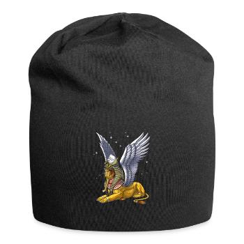 Ancient Egyptian Mythology Sphinx - Jersey Beanie - black - Front
