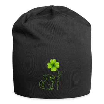 They are my lucky charm Chinchilla shamrock - Jersey Beanie - black - Front