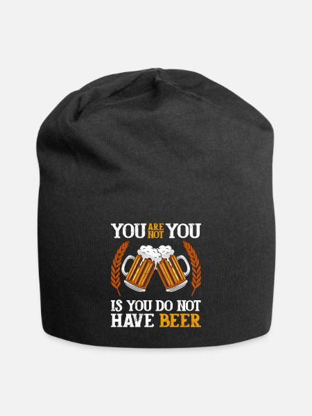Biertrinker Männer Bier - Jersey-Beanie - Schwarz