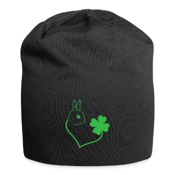 Squirrel Cloverleaf Heart Cloverleaf - Jersey Beanie - black - Front