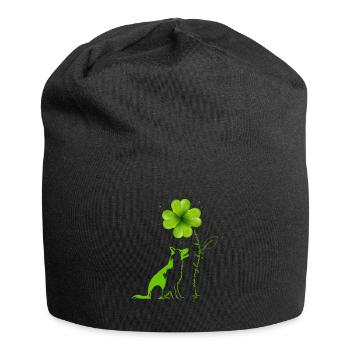 You are my lucky charm Shepherd Dog Cloverleaf - Jersey Beanie - black - Front