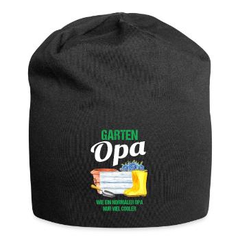 Garten Opa Lustiger Spruch Geschenk Herren - Jersey-Beanie - Schwarz - Vorne