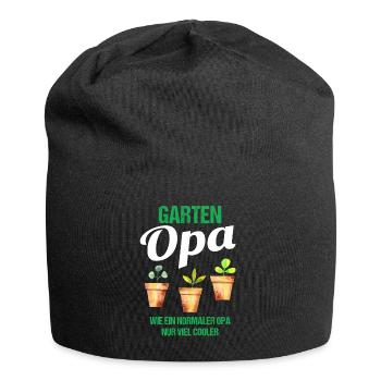 Garten Opa Lustiger Spruch Geschenk Herren - Jersey-Beanie - Schwarz - Vorne