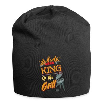 Flame Grill Barbecue Steak Backyard Summer 2022 - Jersey-Beanie - Schwarz - Vorne