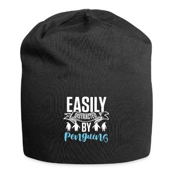 Easily distracted by Penguins Kaiserpinguin - Jersey-Beanie - Schwarz - Vorne