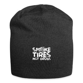 Smoke tires not drugs - dirt track - Jersey Beanie - charcoal grey - Front