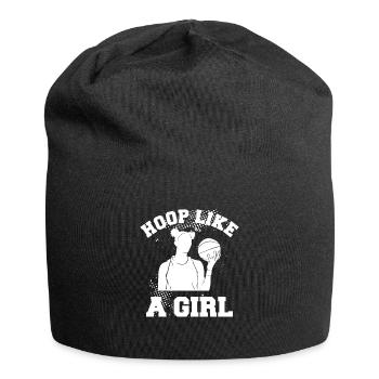 Hoop Like A Girl For A Basketball Player - Jersey Beanie - black - Front