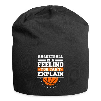Ask Me About Basketball Actually You Don't Have To - Jersey-Beanie - Schwarz - Vorne