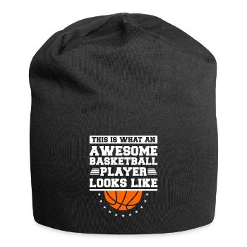 Ask Me About Basketball Actually You Don't Have To - Jersey-Beanie - Schwarz - Vorne