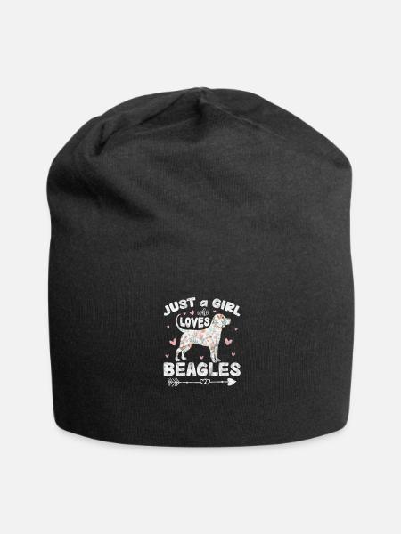 Beagle - Jersey-Beanie - Schwarz