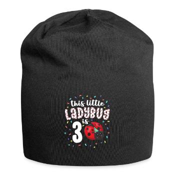 This Little Ladybug Is 3 Years Old 3rd Birthday - Jersey Beanie - black - Front