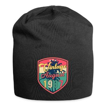 August 1987 Geschenkidee - Jersey-Beanie - Schwarz - Vorne