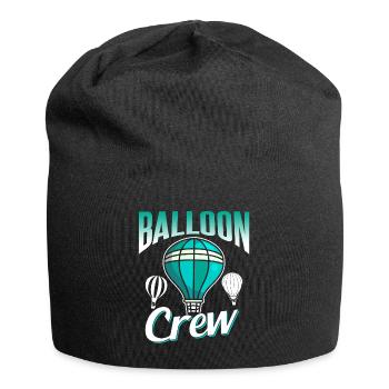 Ballon Besatzung Flug Heißluftballon Ballonfahrer - Jersey-Beanie - Schwarz - Vorne