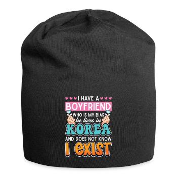 Design pop coréen pour un fan de mode K-Pop - Bonnet en jersey - noir - Devant
