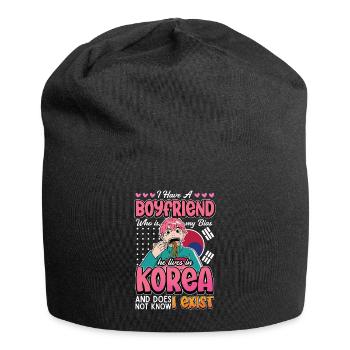 Design pop coréen pour un fan de mode K-Pop - Bonnet en jersey - noir - Devant