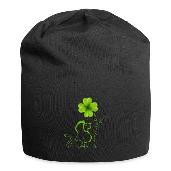 You Are My Lucky Charm Lion Cloverleaf - Jersey Beanie - black - Front