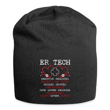 Emergency Room Nurse ER Nursing ER Tech - Jersey Beanie - black - Front