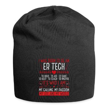 Infirmière de salle d’urgence Née pour être technicienne d’urgence - Bonnet en jersey - noir - Devant