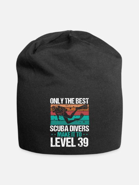 39 Scuba Diving Level 39 Year Diver Snorkeling - Jersey-Beanie - Schwarz