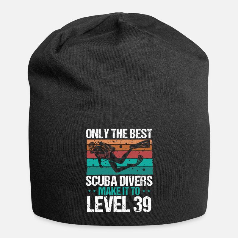 39 Scuba Diving Level 39 Year Diver Snorkeling - Jersey-Beanie - Schwarz