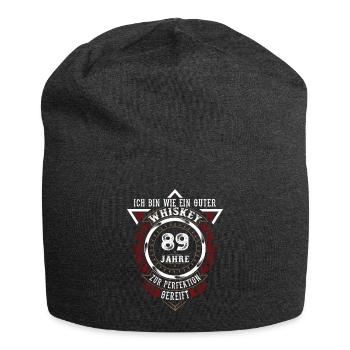 89. Geburtstag Whiskey Whisky - Jersey-Beanie - Anthrazit - Vorne