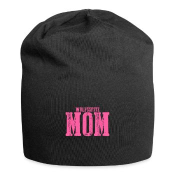 Wolfsspitz maman chien - Bonnet en jersey - noir - Devant