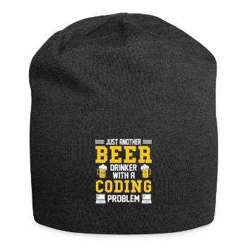 Coding Beer Programmer Coder Développeur - Bonnet en jersey - charbon - Devant