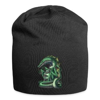 Créature de la mythologie aztèque Cipactli - Bonnet en jersey - noir - Devant