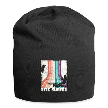 Kite Surfer Vintage Kite Surfing Sport Retro Wind - Jersey Beanie - black - Front