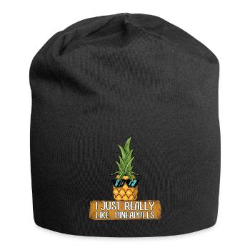 Beach 2022 Tropical Like Pineapple Summer - Jersey-Beanie - Schwarz - Vorne