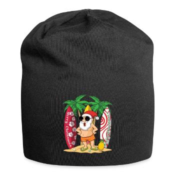 Island Beach Christmas Laugh Santa Summer 2022 - Jersey Beanie - black - Front