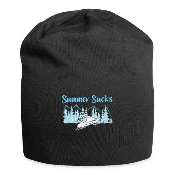 Beach 2022 Sucks Hate Summer Snow Boarding Snow - Jersey-Beanie - Schwarz - Vorne