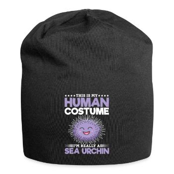 C’est mon costume humain je suis vraiment - Bonnet en jersey - noir - Devant