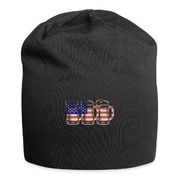 USA Beer Independence Day Buveur de bière - Bonnet en jersey - noir - Devant